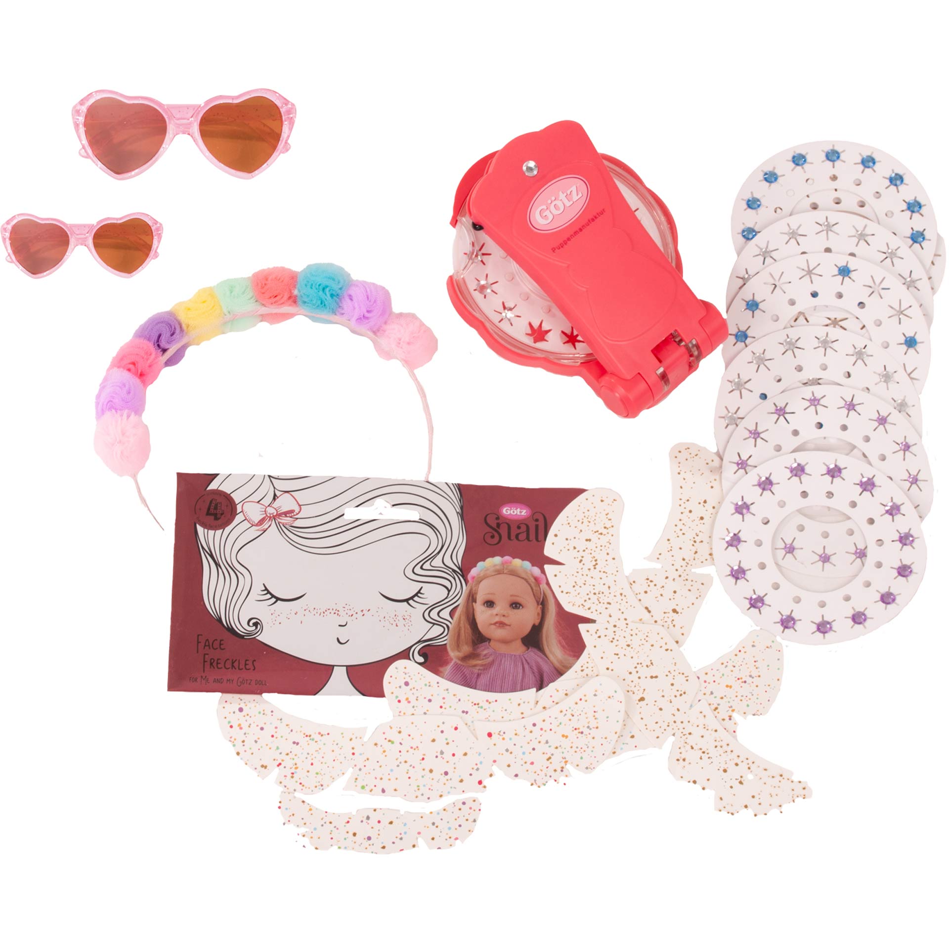 2159096-hannah-be-my-mini-me-zubehoer-goetz hannah-be-my-mini-me-zubehoer-sonnenbrille-haarreif-snail-sticker-sommersprossen-schmuck-applikator-goetz