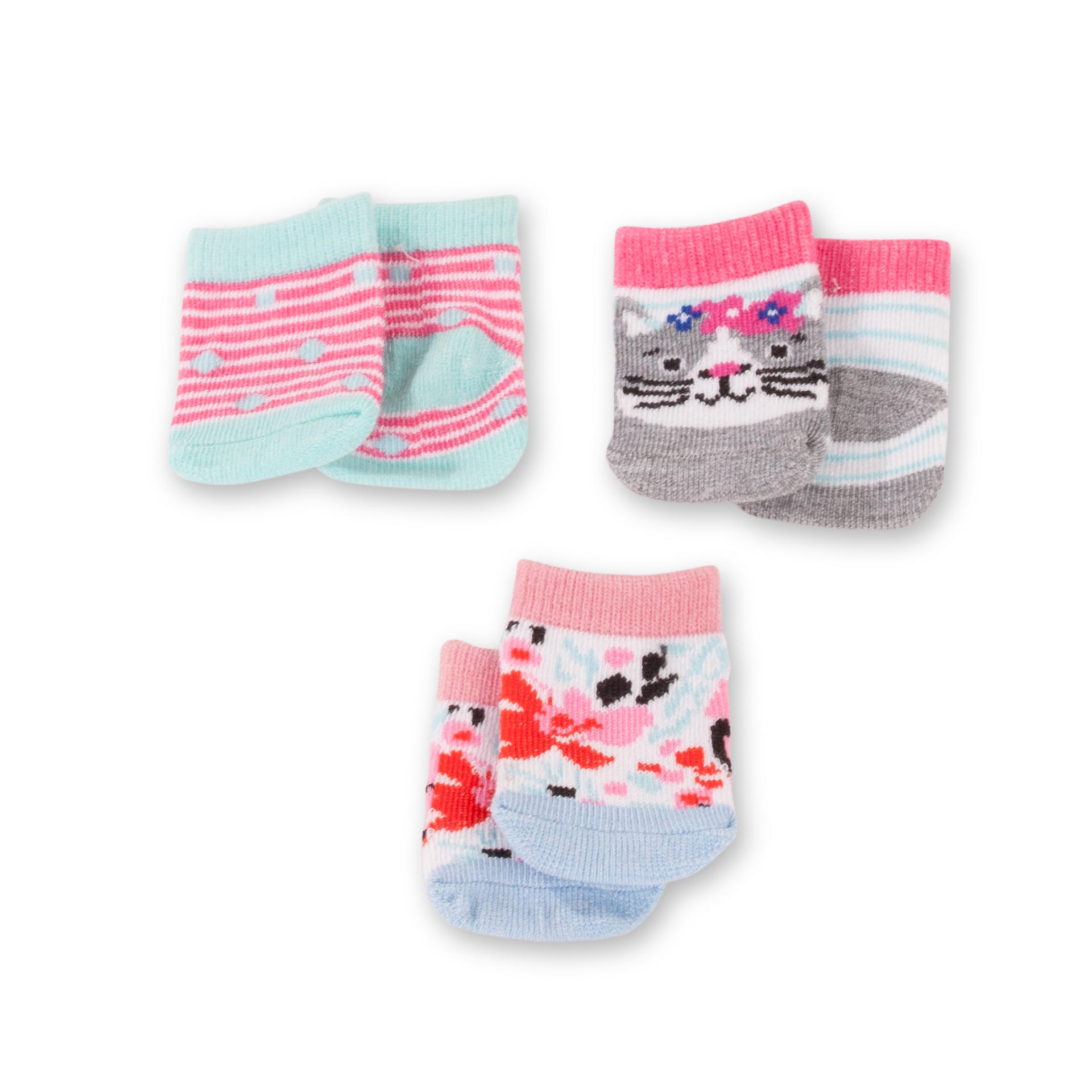 3403198-sockenset-dins-and-cats-bekleidung-goetz sockenset-dins-and-cats-bekleidung-goetz-struempfe-soeckchen-katzenmotiv-set-geringelt-blumen