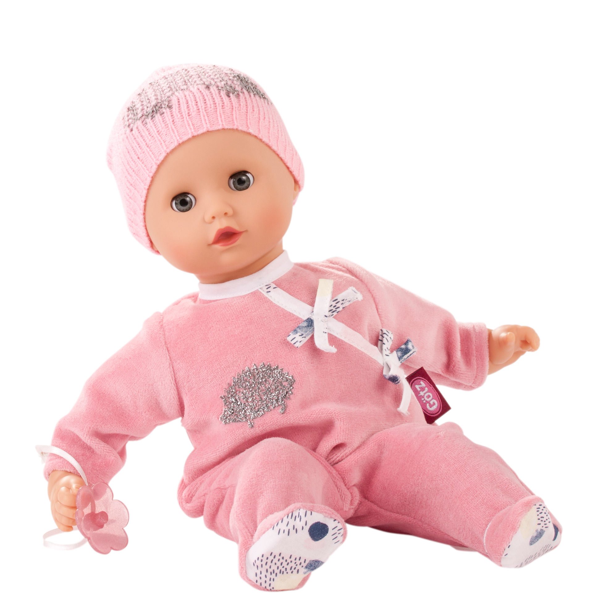 1920531-muffin-igel-babypuppe-goetz muffin-babypuppe-schlafaugen-blaue-augen-schnuller-nicki-strampler-goetz