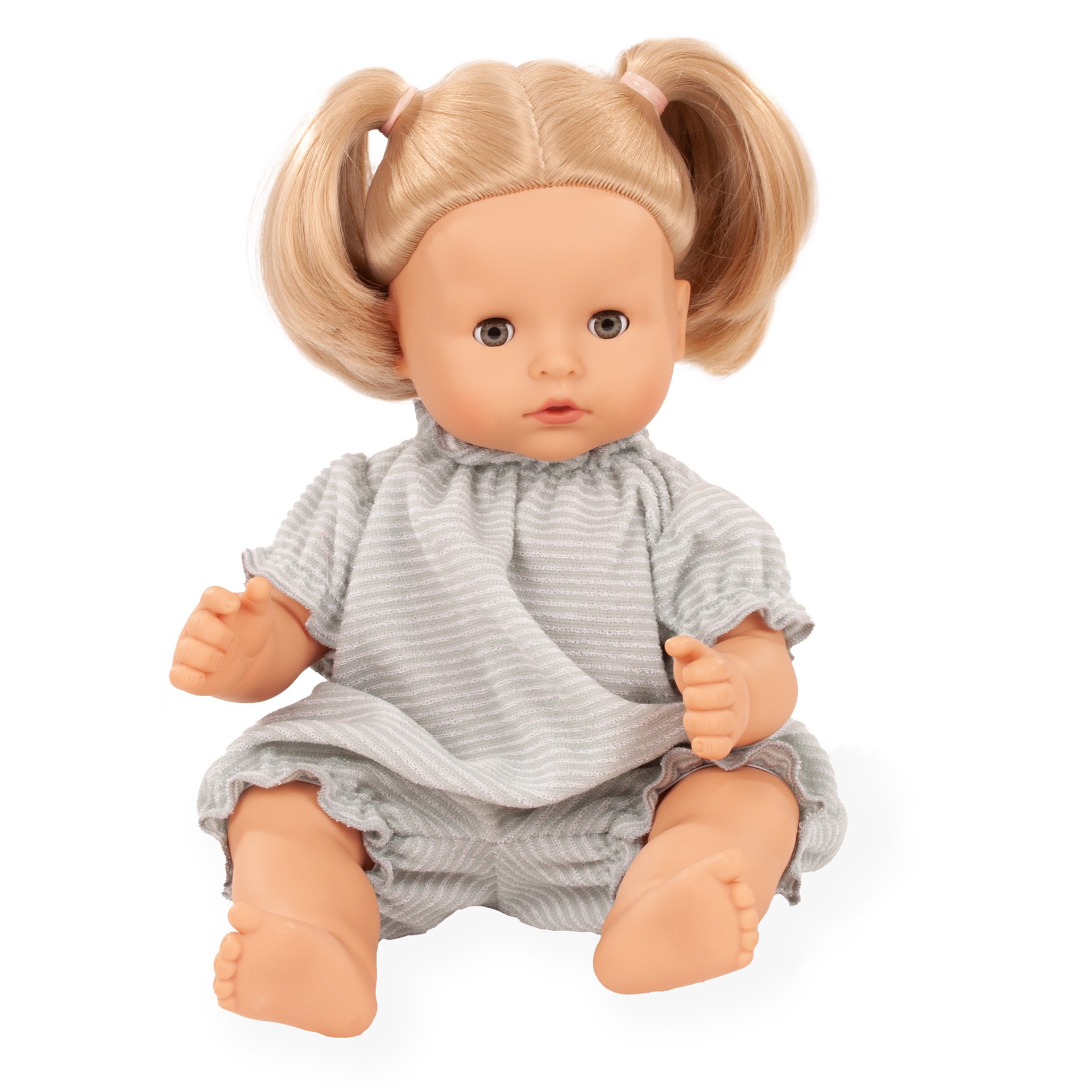 3403595 Anzug Streifenballon gruen Bekleidung Goetz Anzug Gr. 42 cm Streifenballon Sommerstrampler in Lindgruen geringeltem Frottee von Goetz