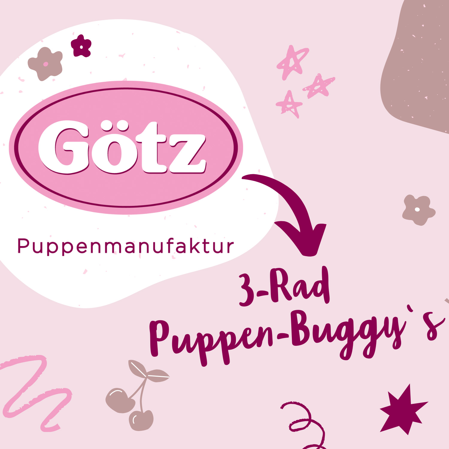 3-Rad Puppen-Buggy Soft Mood
