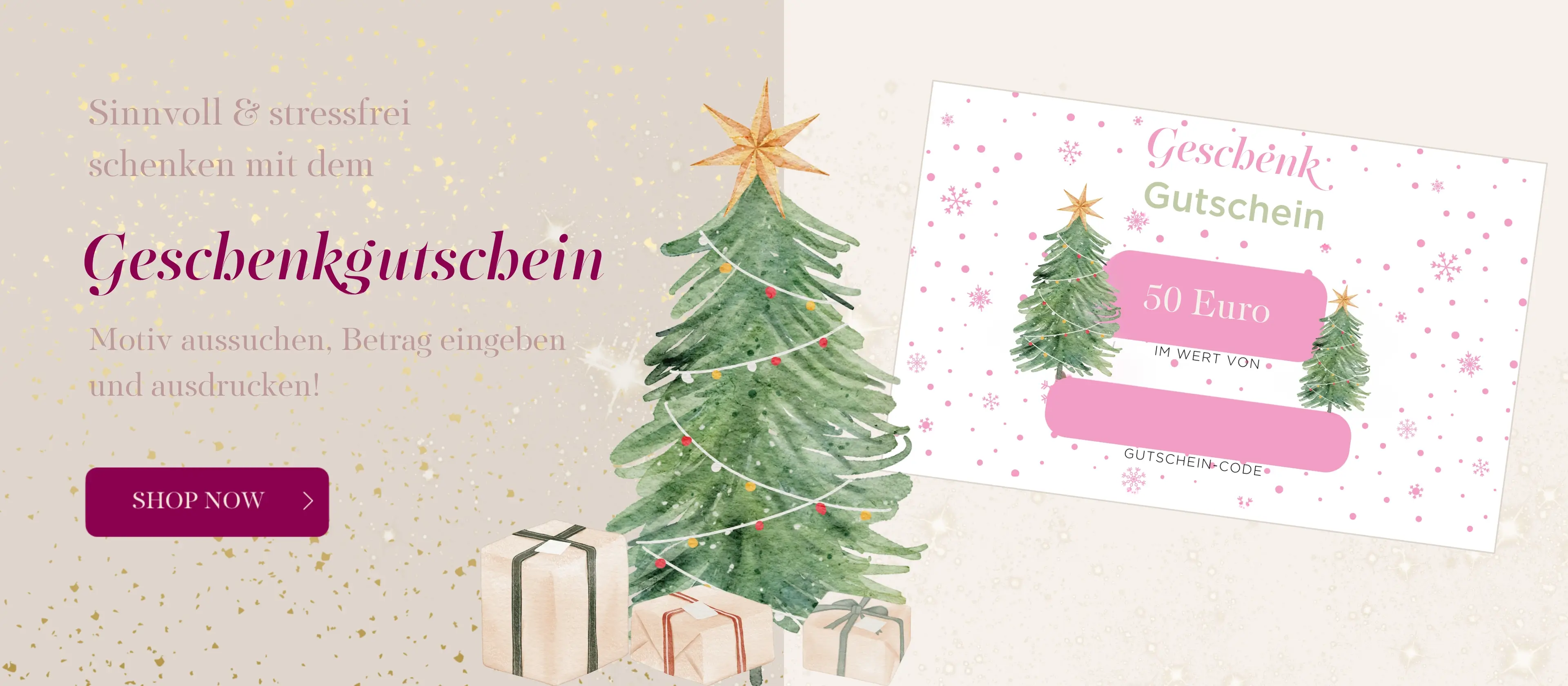 Geschenkgutscheine mit unterschiedliche Betraege von Goetz