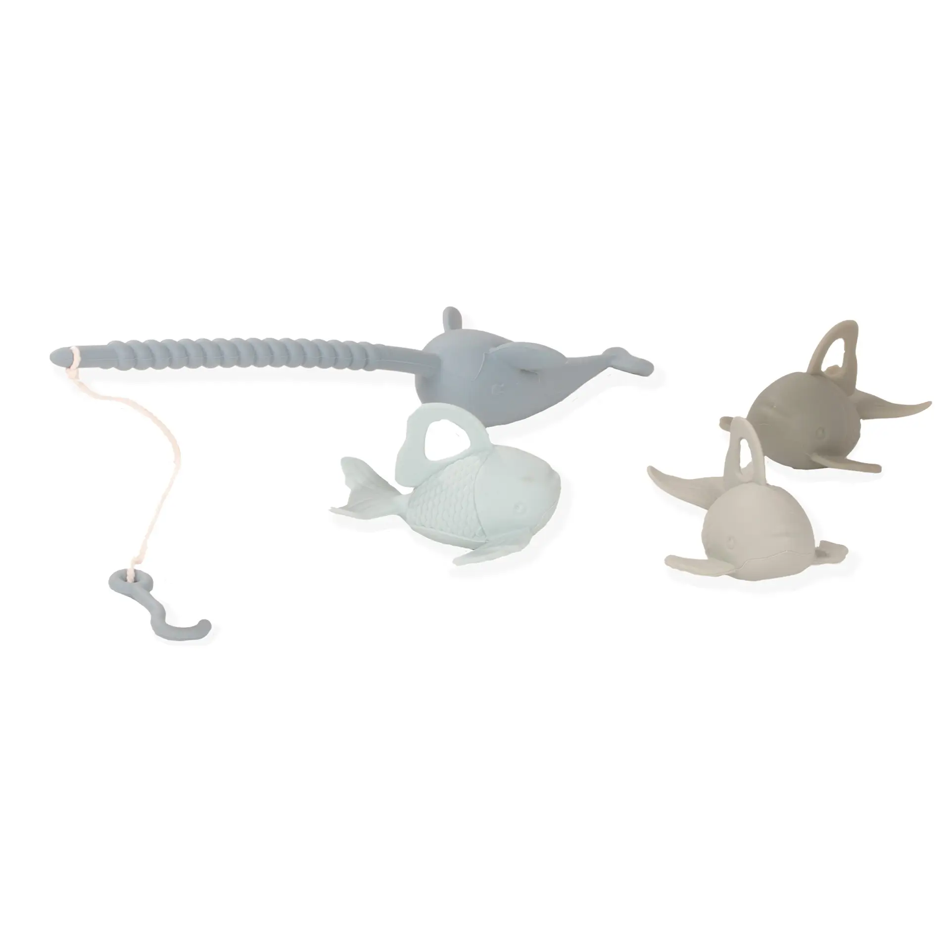 Spielzeug Angelset mit Angel und drei Fischen 