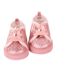 Glitzersneaker mit Schnuersenkel in rosa
