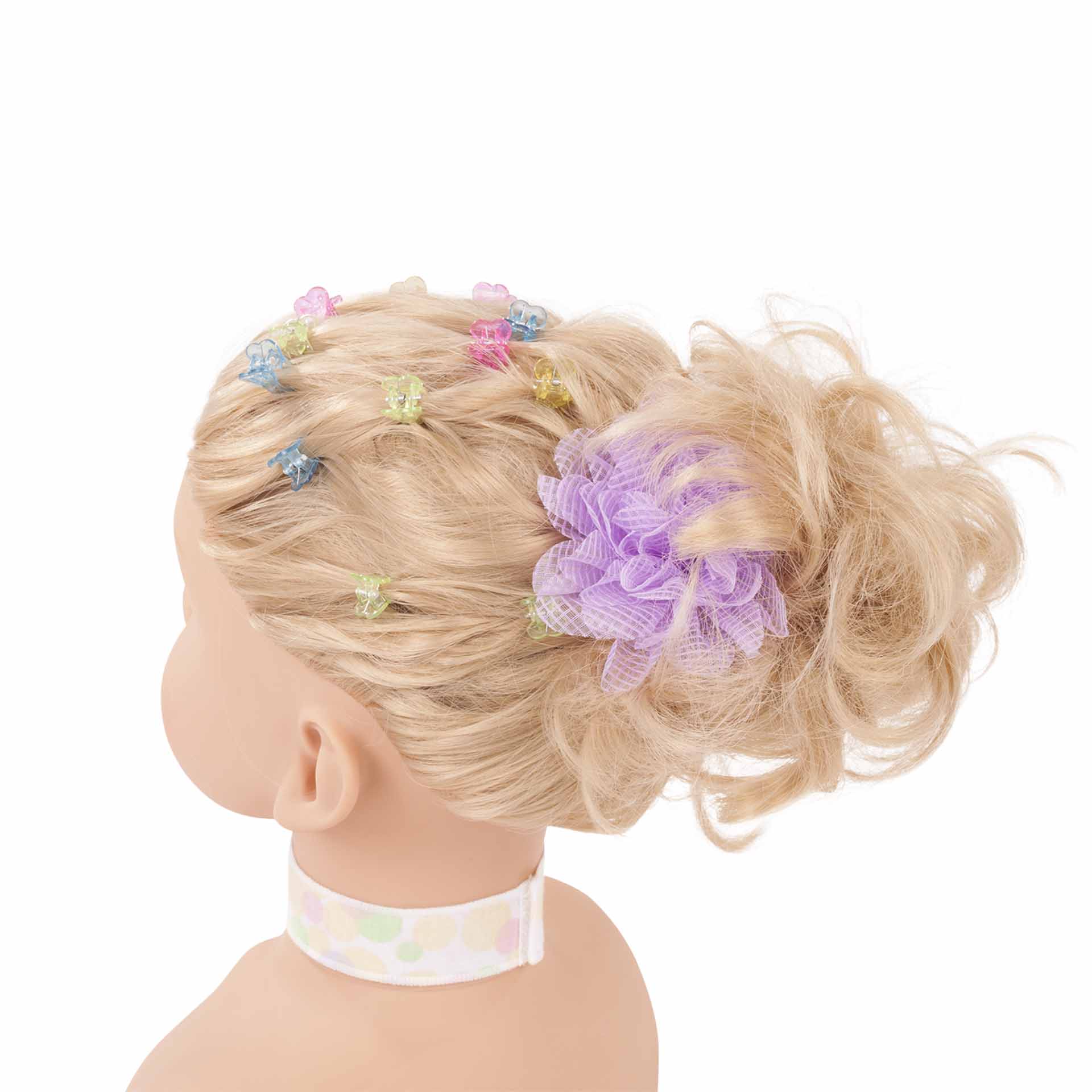 haarwerk-lollipop-frisierkopf-goetz-haarkreide-haarklammern-zopfhalter-blond-halsband
