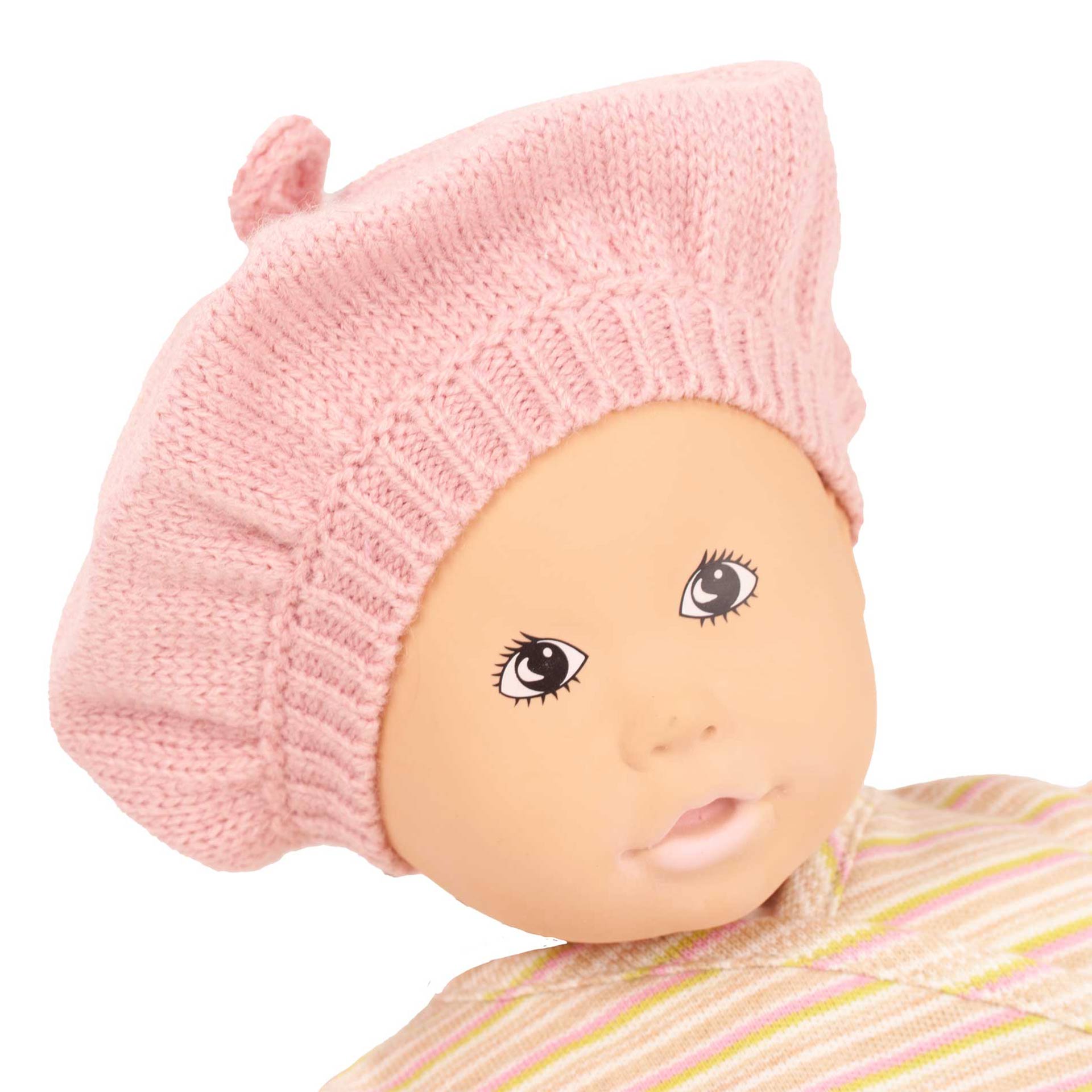 baby-pure-cosy-lina-babypuppe-gemalte-augen-rosa-muetze-goetz