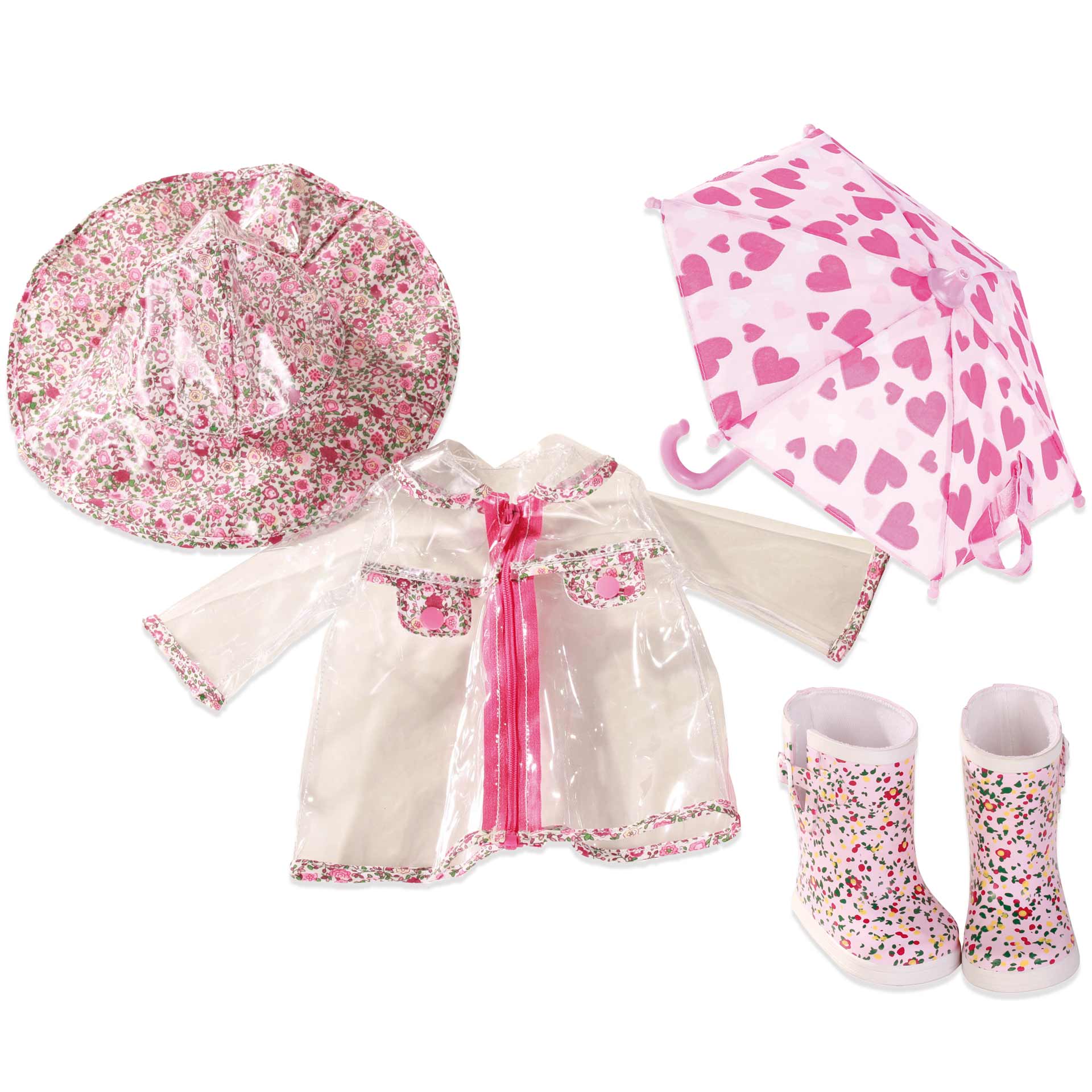 set-april-wetter-bekleidung-goetz-regenhut-regenjacke-gummistiefel-regenschirm