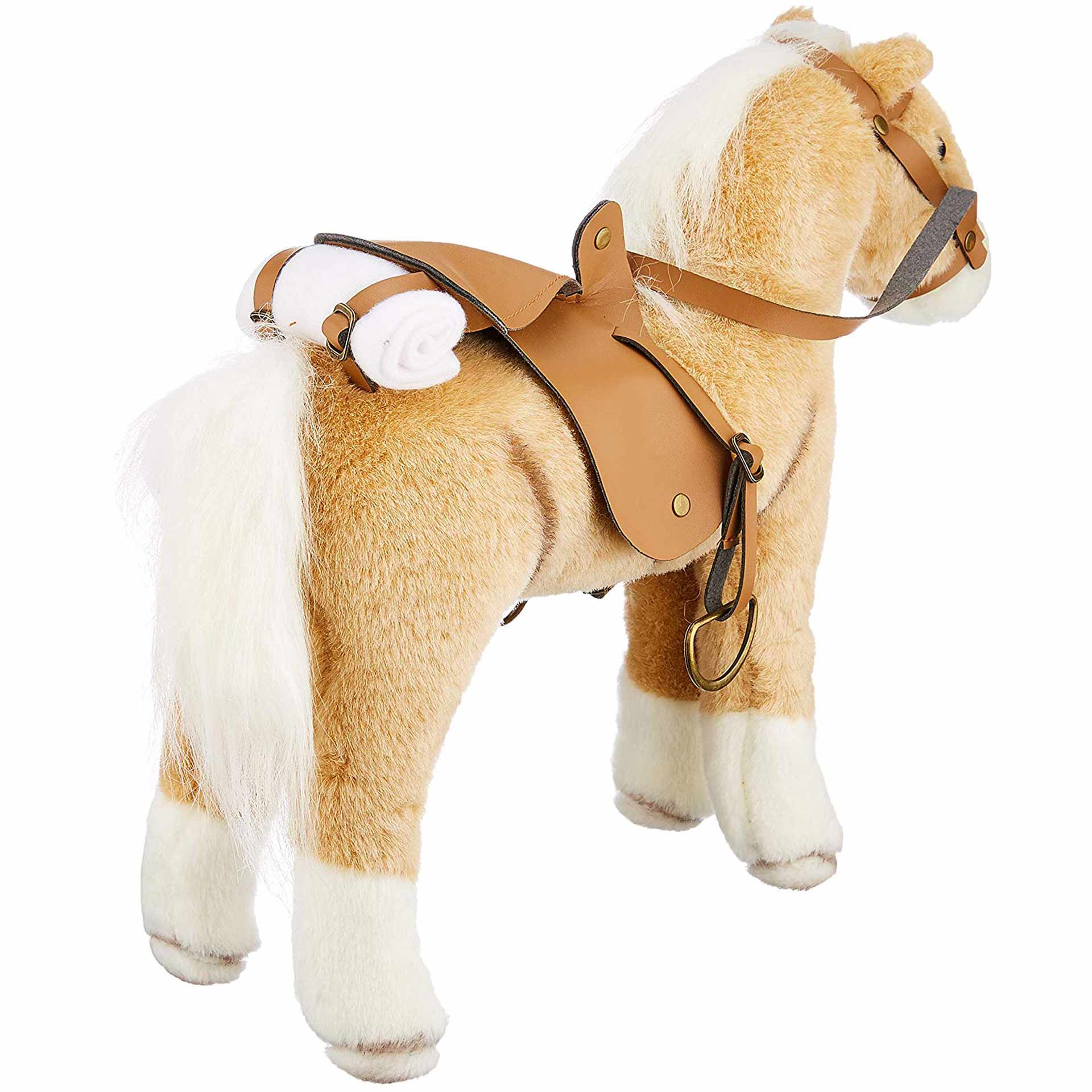 3401926-haflinger-fritz-pferd-goetz haflinger-fritz-plueschpferd-pferd-sattel-zaumzeug-picknickdecke-goetz-pferdedecke