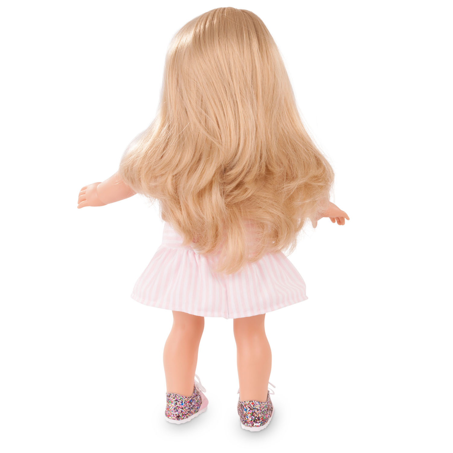 jessica-summertime-stehpuppe-goetz-glitzersneaker-kleid-blonde-haare