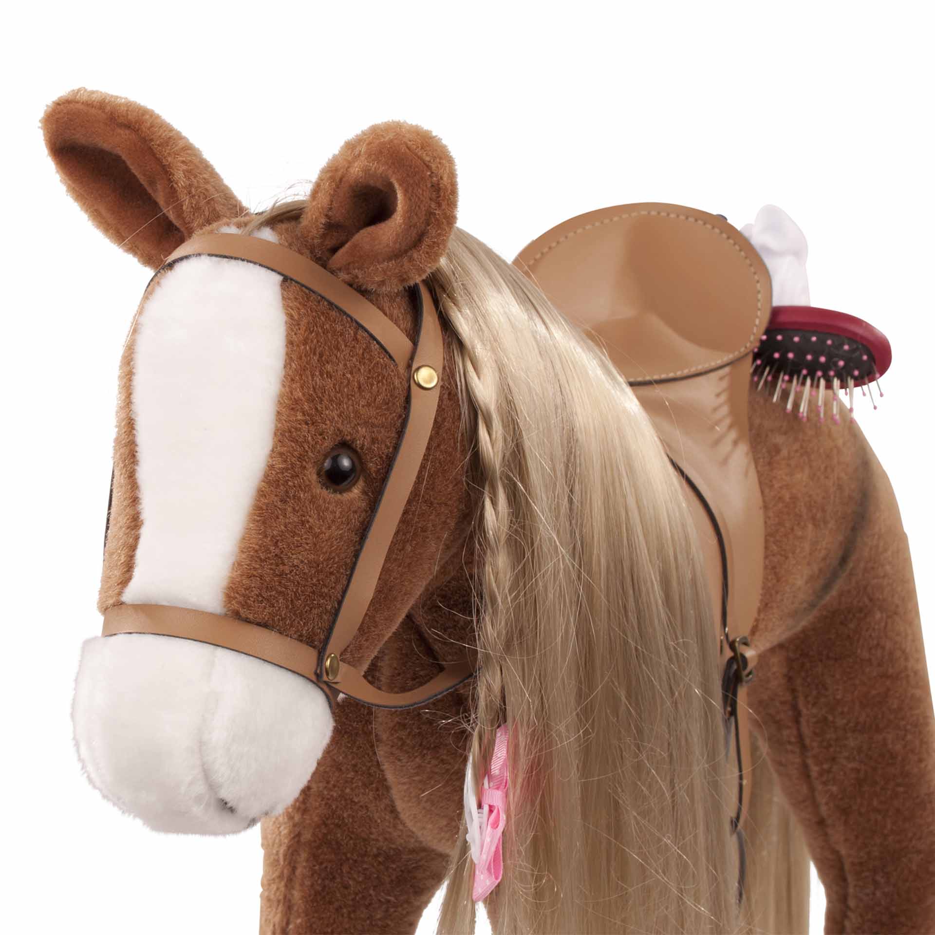 3402375-kaemmpferd-brown-beauty-goetz kaemmpferd-pferd-sattel-zaumzeug-buerste-lockenwickler-frisieren-reiten-goetz