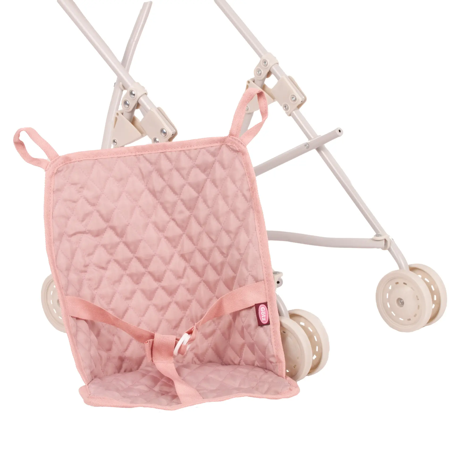 3403634 Minibuggy Soft Mood Puppenwagen Goetz Minibuggy Soft Mood  ein Pupenwagen fuer die Kleinsten. In hellem rosa-beige Ton mit abgesteppten Stoff. Sitz abnehmbar und waschbar. von Goetz