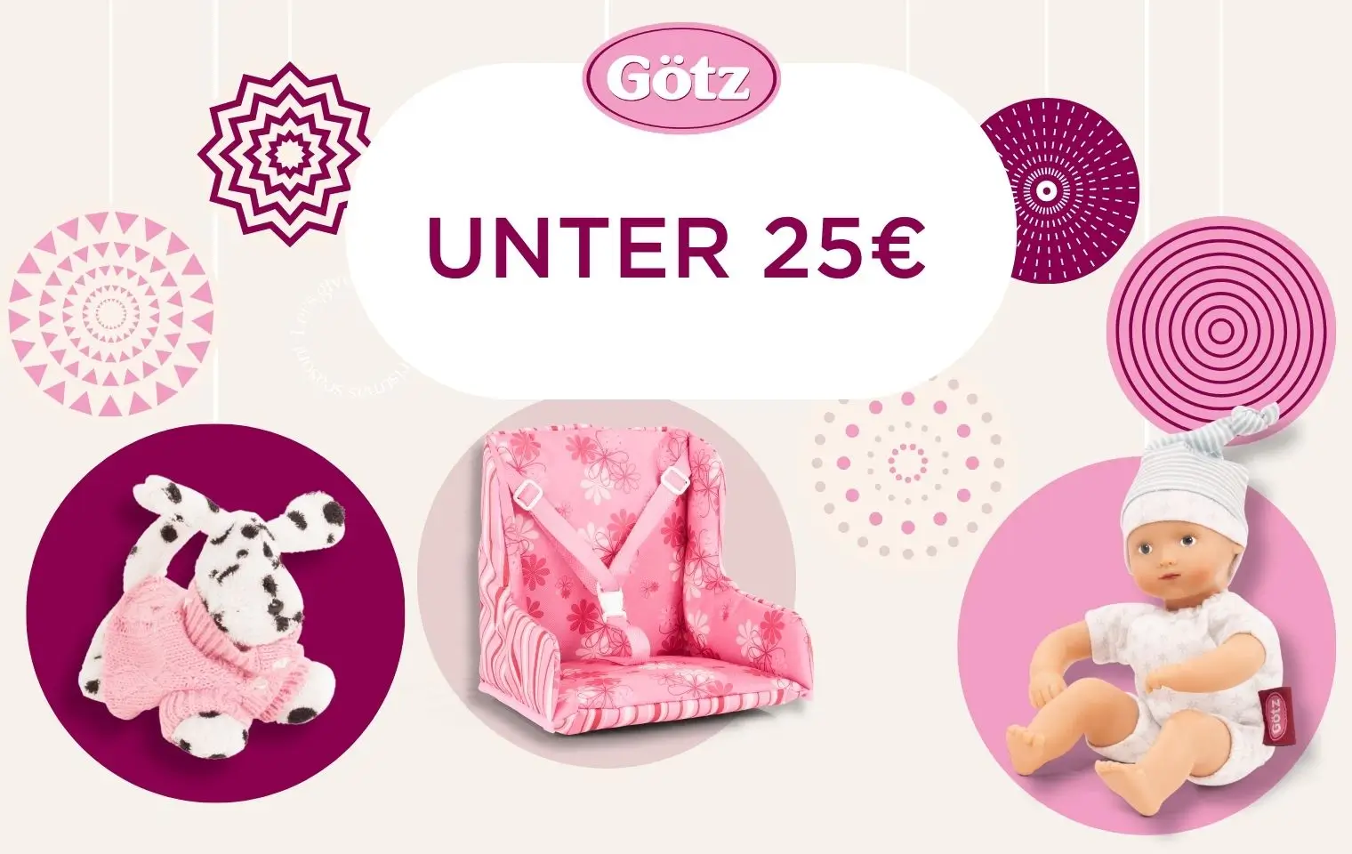 Babypuppe, Plueschhund und Puppenautositz – Geschenkideen fuer Kinder unter 25 Euro