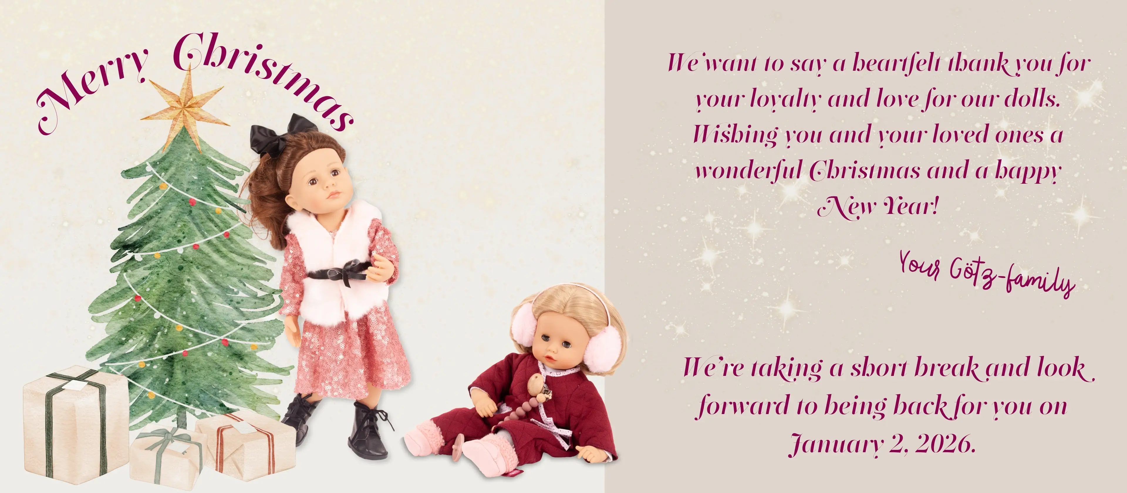 Danksagung an unsere Kunden und Urlaubshinweis vom 24.-02.01.26 bei Goetz