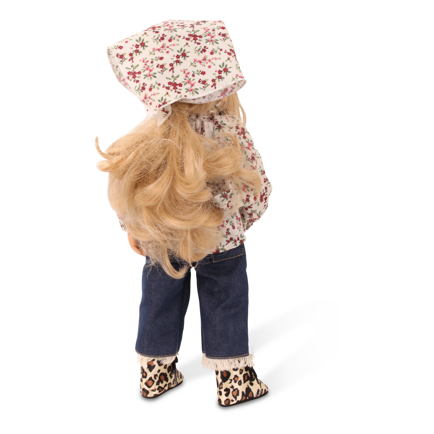 2211026-lotta-mix-and-match-stehpuppe-goetz lotta-mix-and-match-stehpuppe-blumenprint-jeans-blond-stiefel-mit-leoprint-goetz
