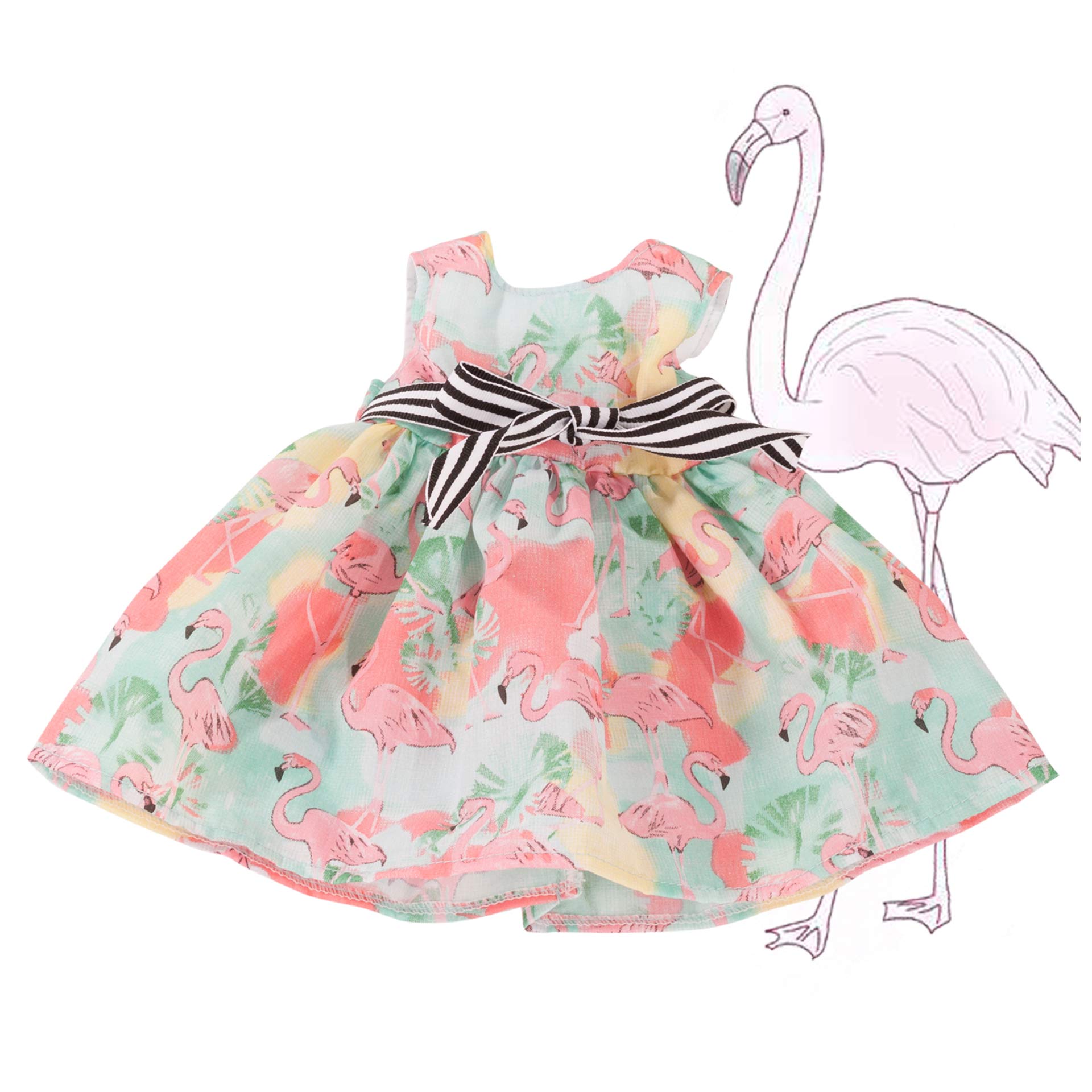 kleid-flamingo-stehpuppenbekleidung-sommerkleid-mit-schleife-goetz
