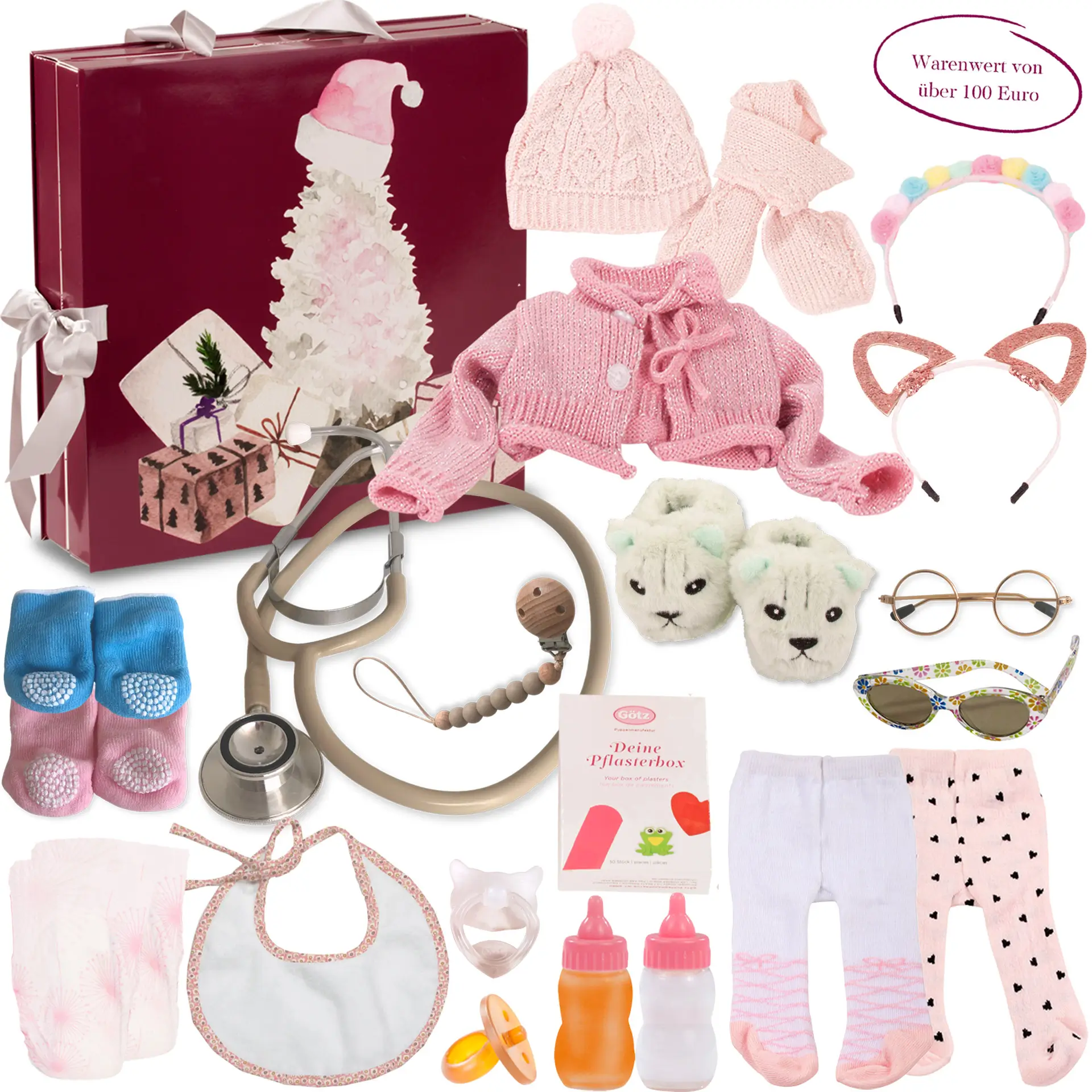 3403316 Adventskalender in der Geschenkbox von Götz Adventskalender für Babypuppen Gr. 30-33 cm.